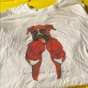Arm the animals boxer tee